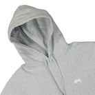 Stussy Stock Logo Hood Grey Heather Hoodies Close-up | Overkill