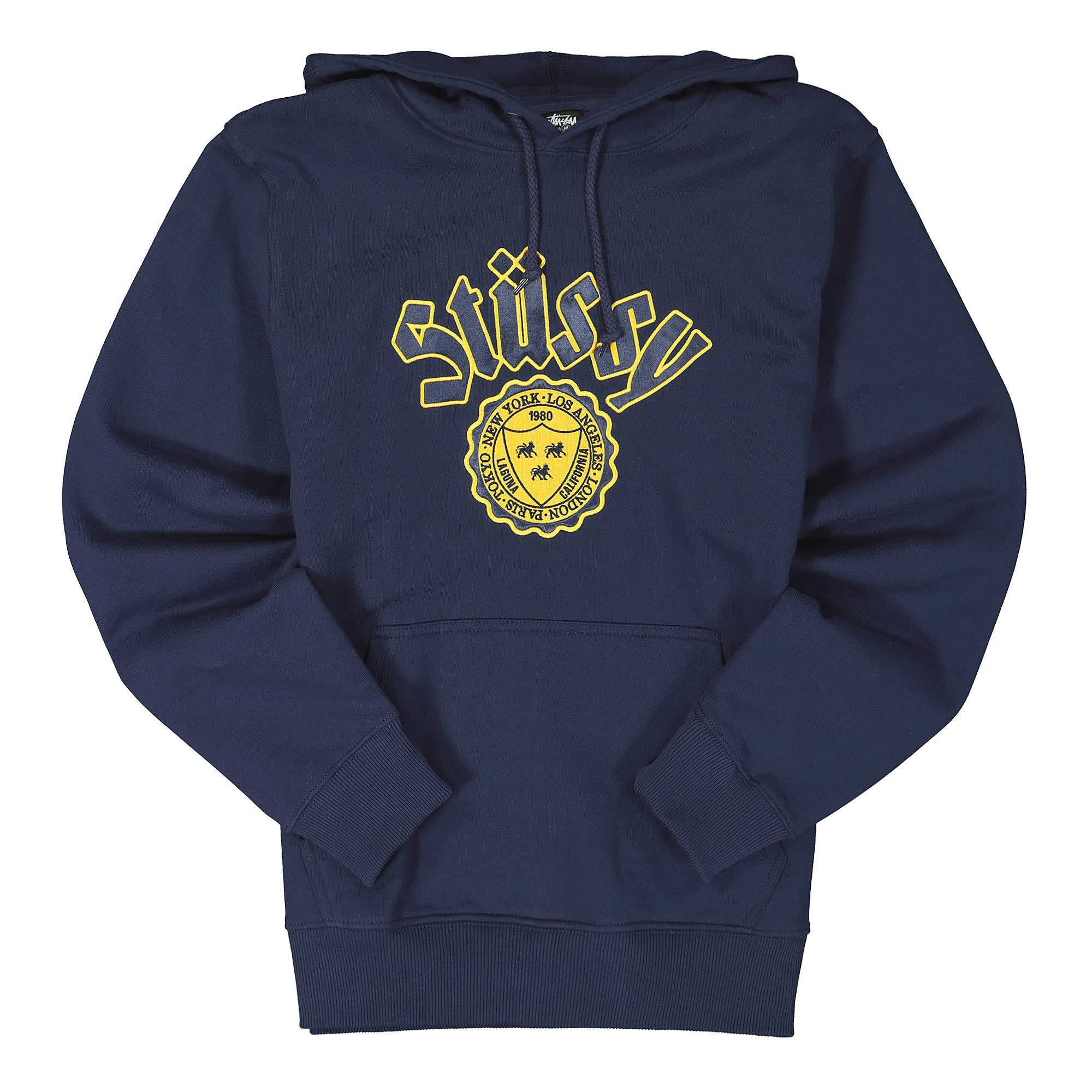 Stussy City Seal Applique Hood Navy Hoodies 118424 / 0806 | Overkill