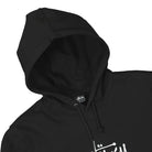 Stussy Basic Applique Hood Black Hoodies Close-up | Overkill