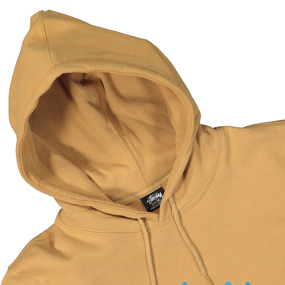 Stussy Basic Applique Hood Khaki Hoodies Close-up | Overkill