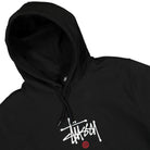 Stussy Copyright Applique Hoodie Black Hoodies Close-up | Overkill
