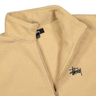 Stussy Half Zip Mock Neck Beige Sweatshirts Close-up | Overkill