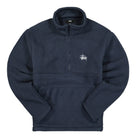Stussy Half Zip Mock Neck Navy Sweatshirts 118453 / 0806 | Overkill
