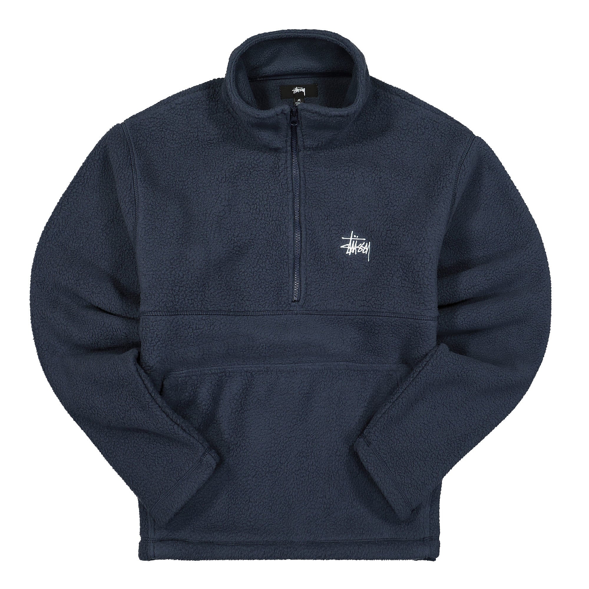 Stussy Half Zip Mock Neck Navy Sweatshirts 118453 / 0806 | Overkill