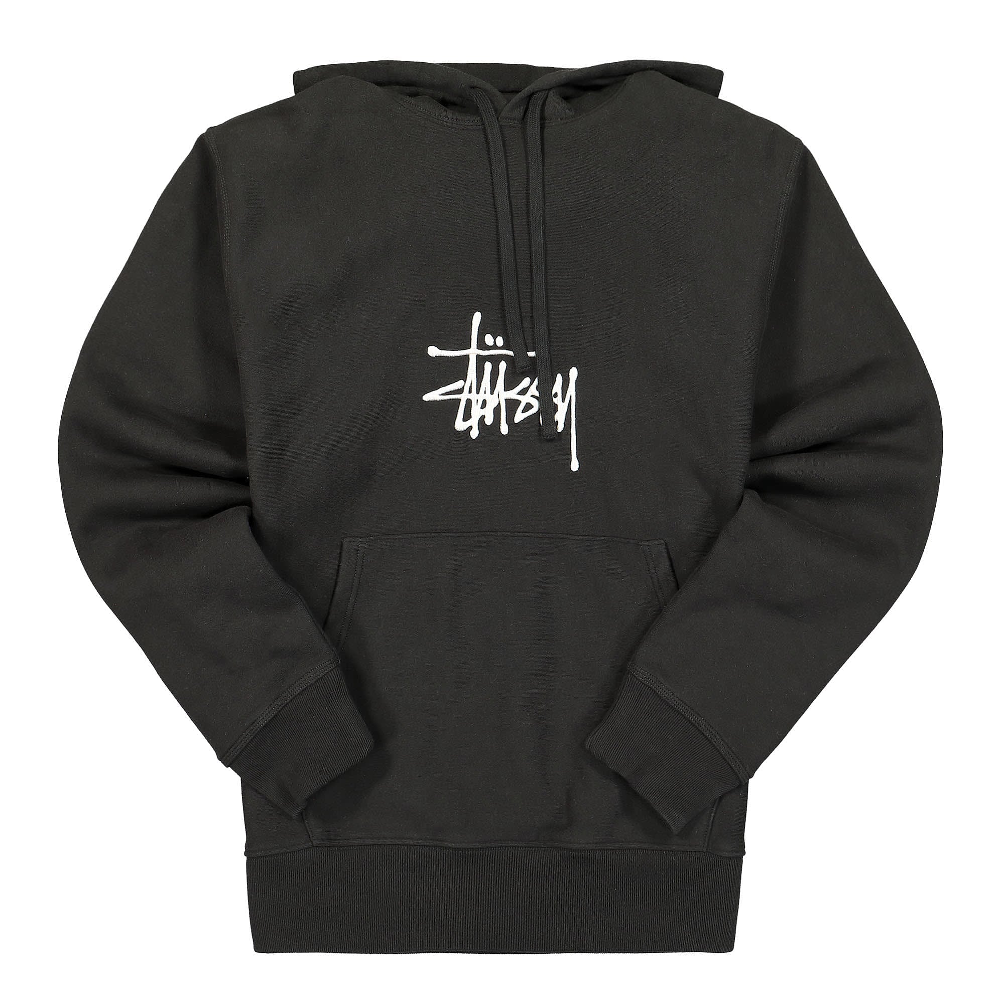 Stussy Basic Applique Hood Black Hoodies 118456 / 0001 | Overkill