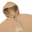 Stussy Basic Applique Hood Beige Hoodies Close-up | Overkill