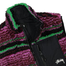 Stussy Striped Sherpa Vest Grape Vests Close-up | Overkill