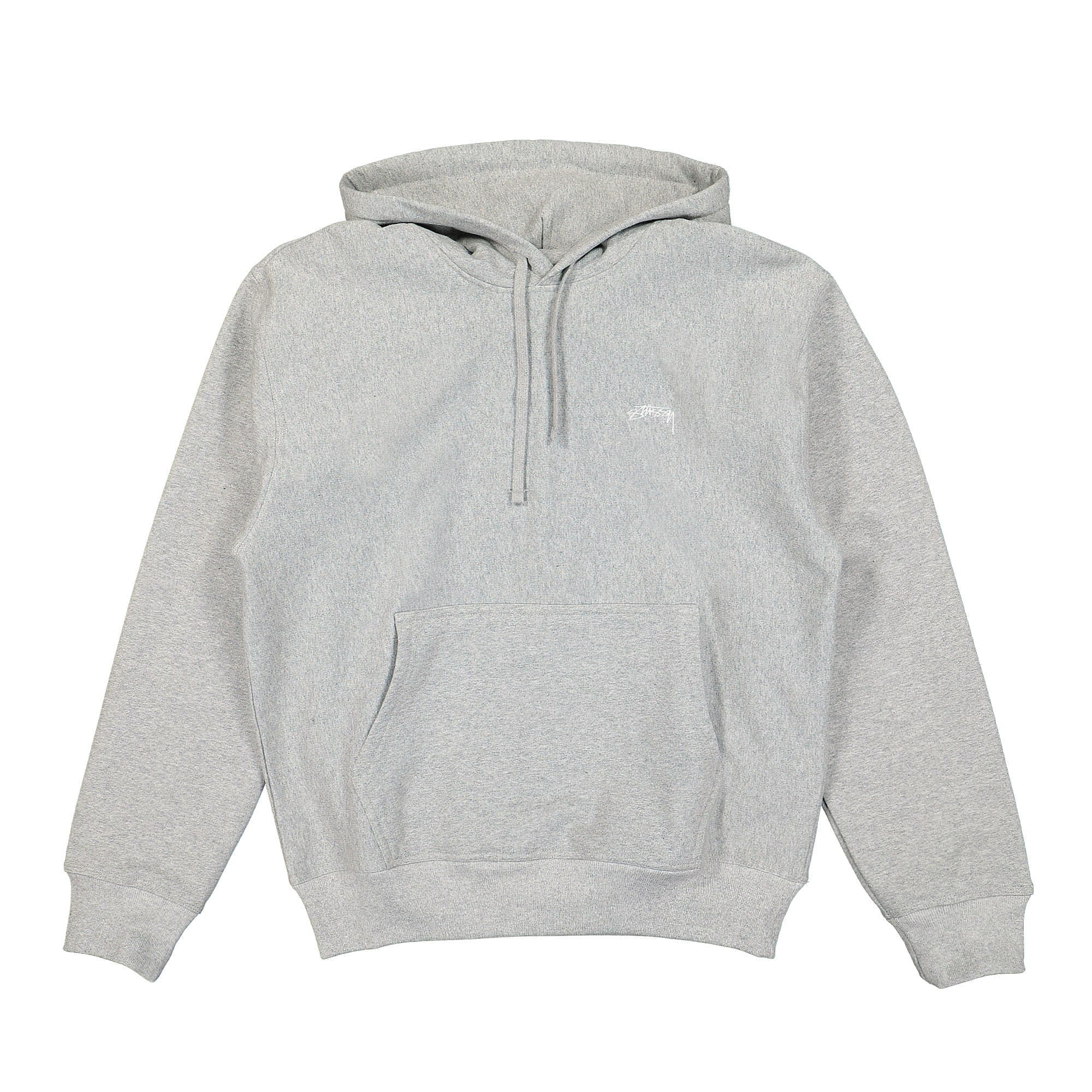 Stussy Stock Logo Hood Grey Heather Hoodies 118469 / 0009 | Overkill