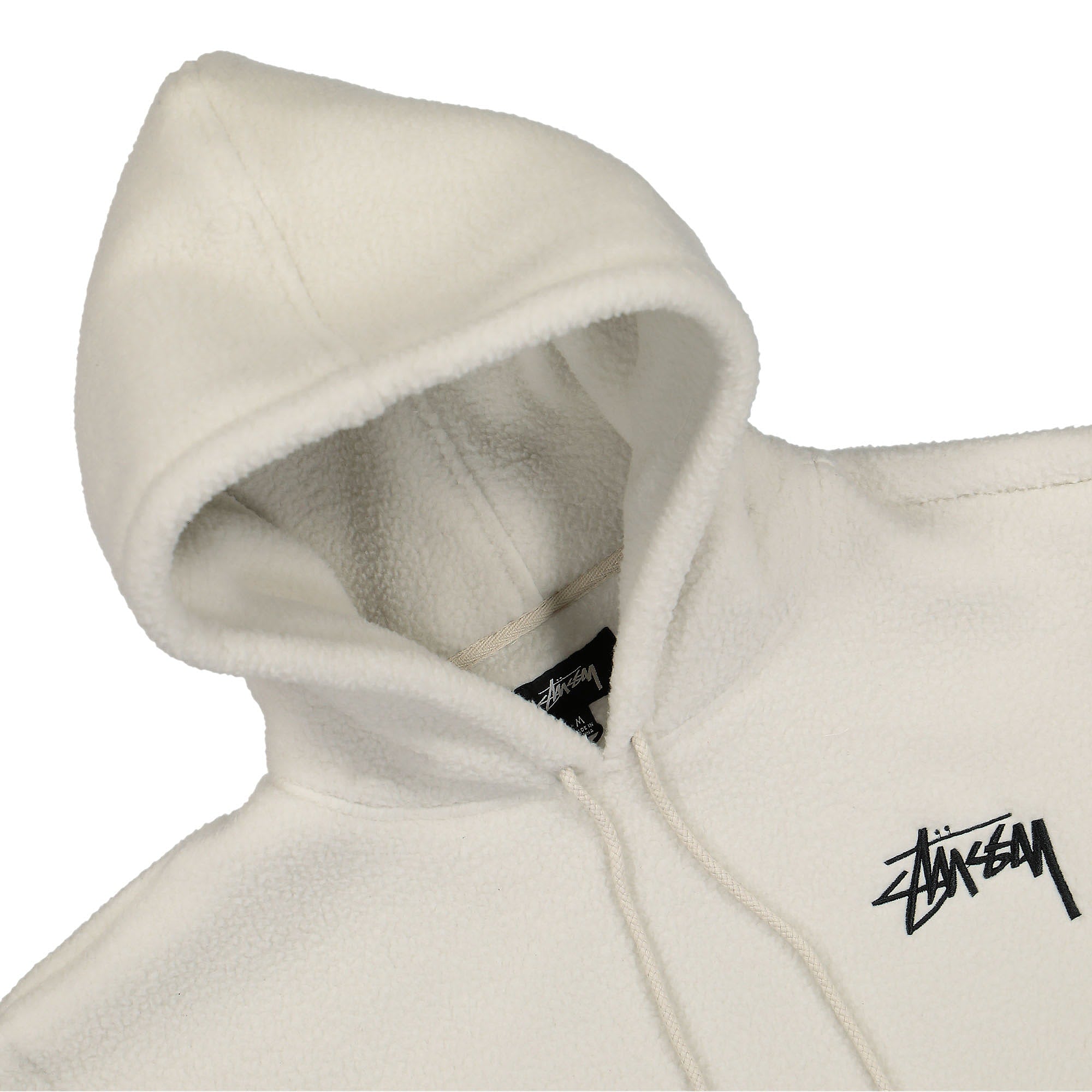 Stussy Bronson Sherpa Hood Bone Hoodies Close-up | Overkill