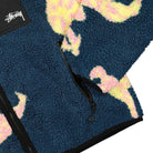 Stussy Floral Sherpa Hood Jacket Dark Teal Jackets Detailfoto | Overkill