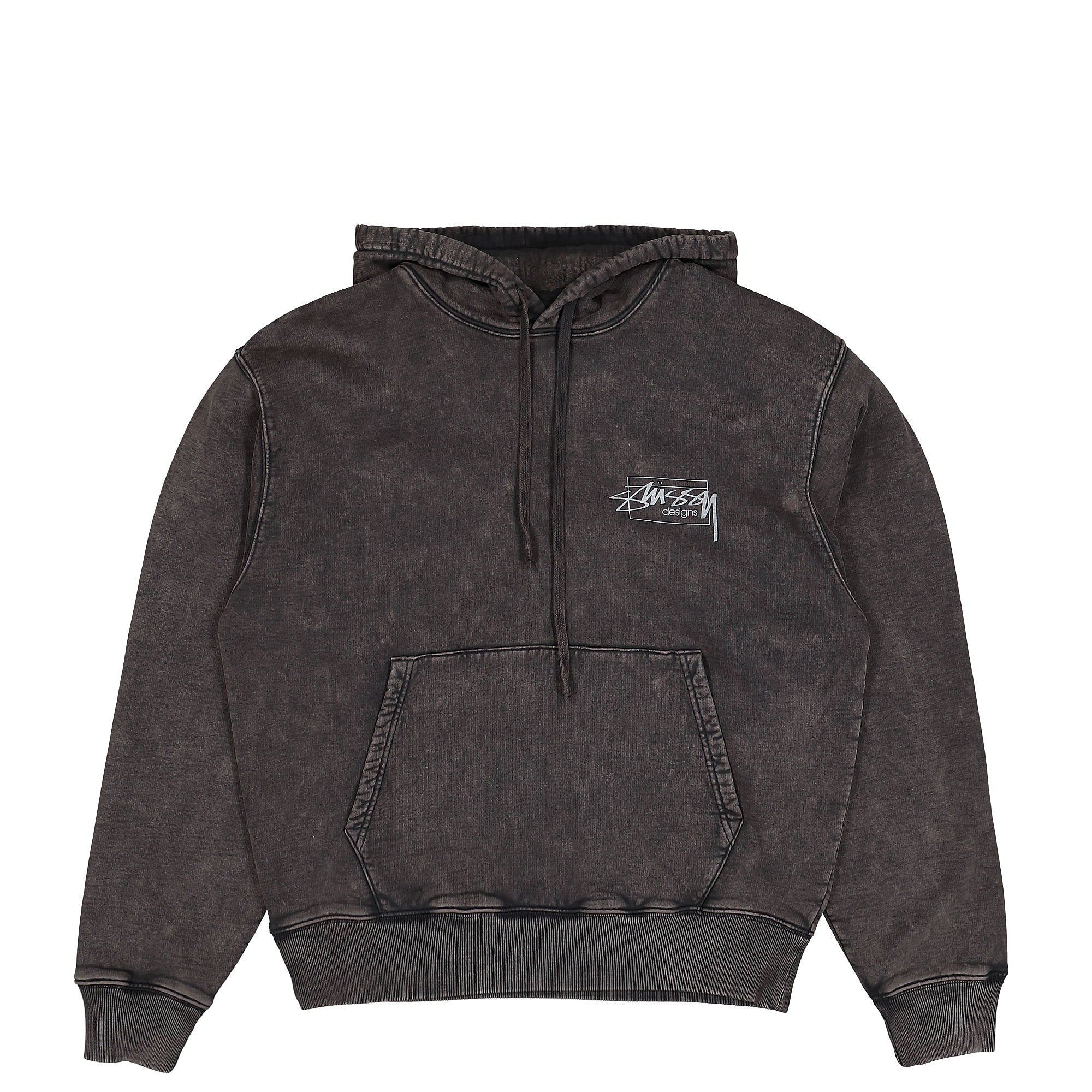 Stussy Dyed Stussy Designs Hood Black Hoodies 118485 / 0001 | Overkill
