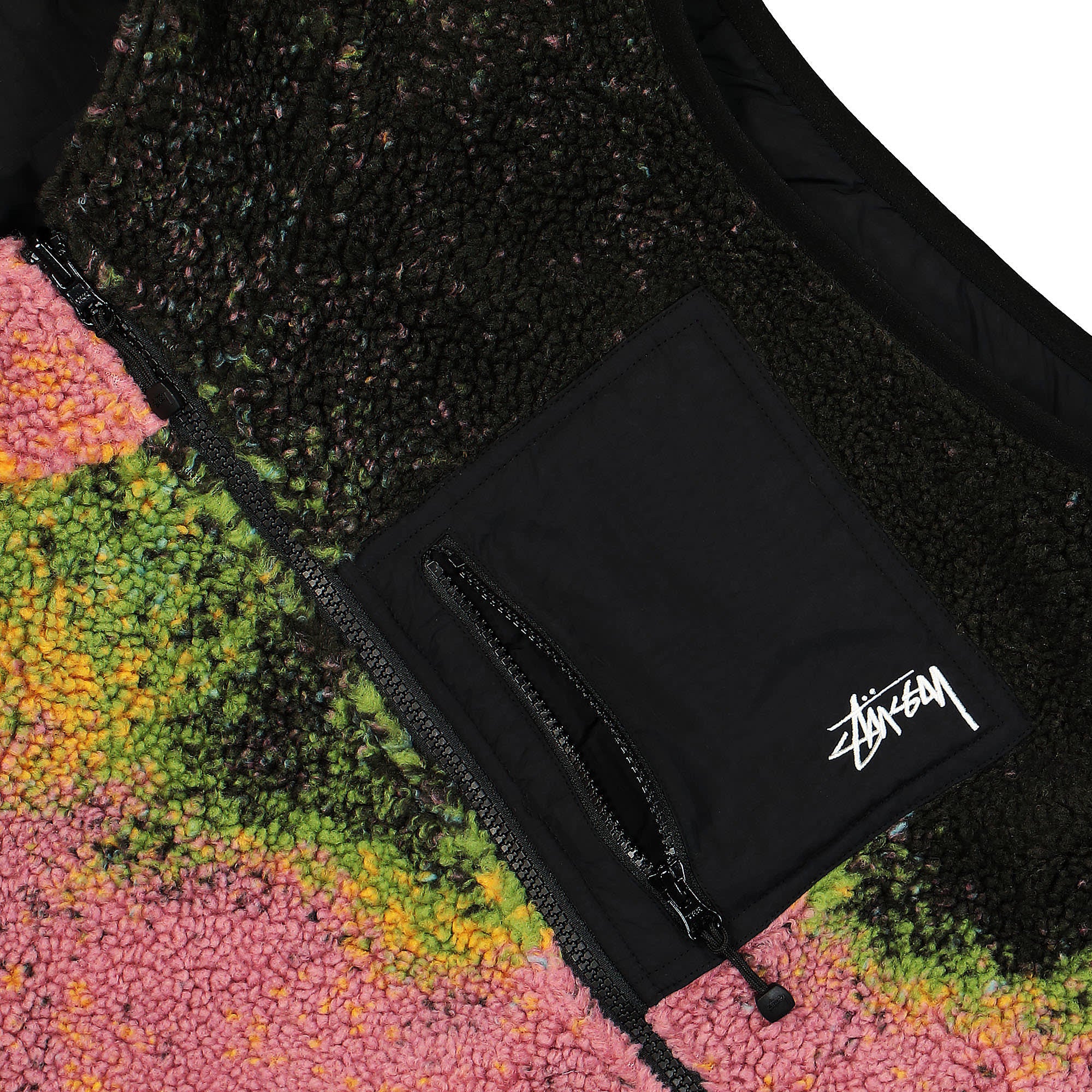 Stussy Jacquard Dye Sherpa Vest Berry Vests Detailfoto | Overkill