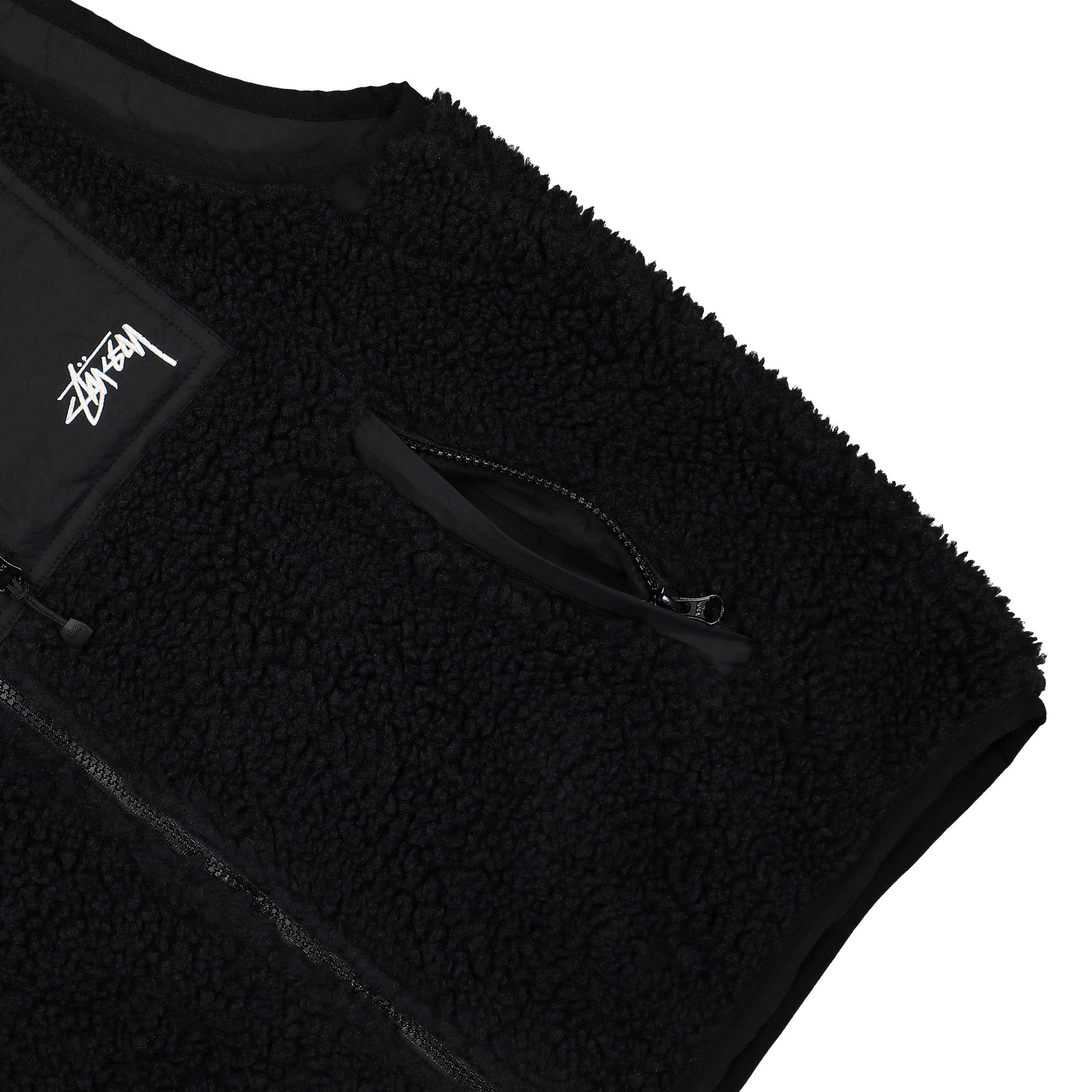 Stussy Sherpa Reversible Vest Black Vests Detail view 2 | Overkill