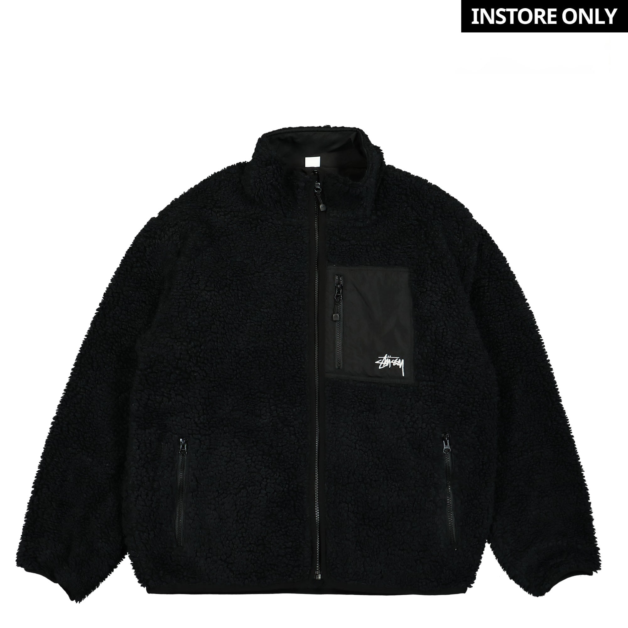 Stussy Sherpa Reversible Jacket Black Jackets 118529 / 0001 | Overkill