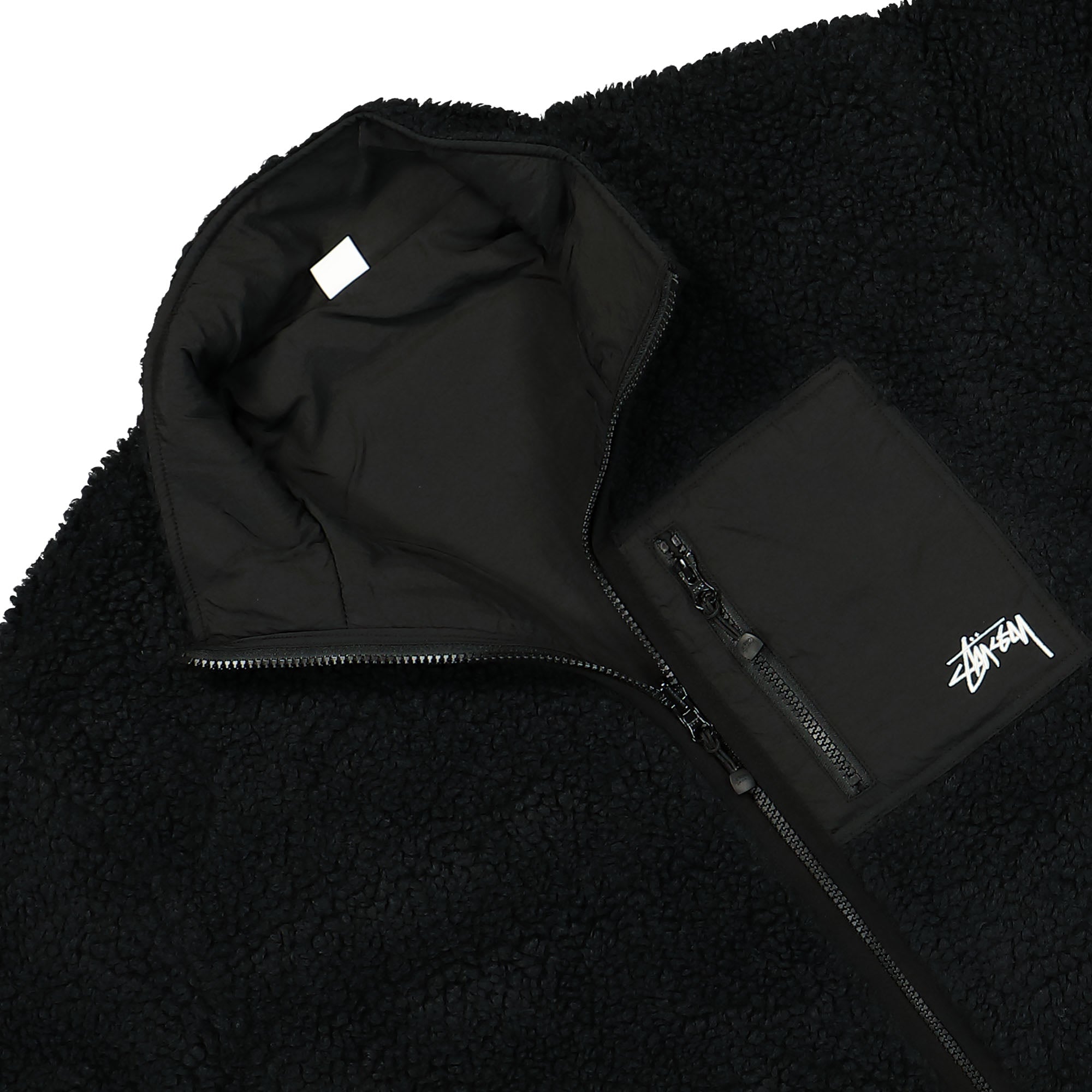 Stussy Sherpa Reversible Jacket Black Jackets Detail view 1 | Overkill