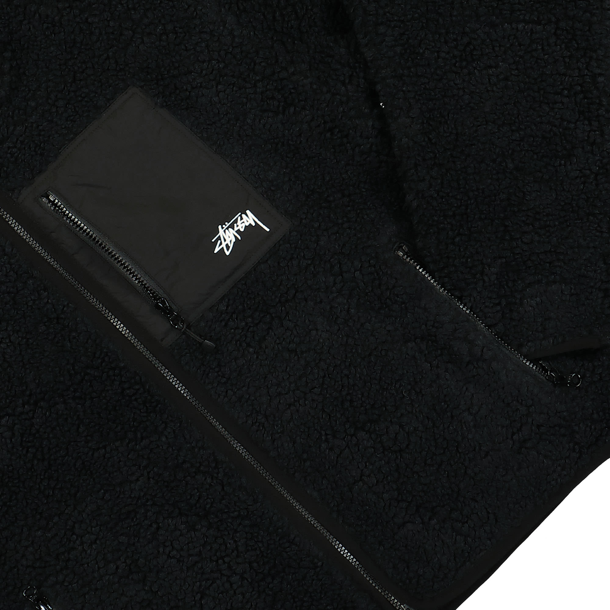 Stussy Sherpa Reversible Jacket Black Jackets Detail view 2 | Overkill
