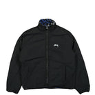 Stussy Sherpa Reversible Jacket Blue Leopard Jackets Close-up | Overkill