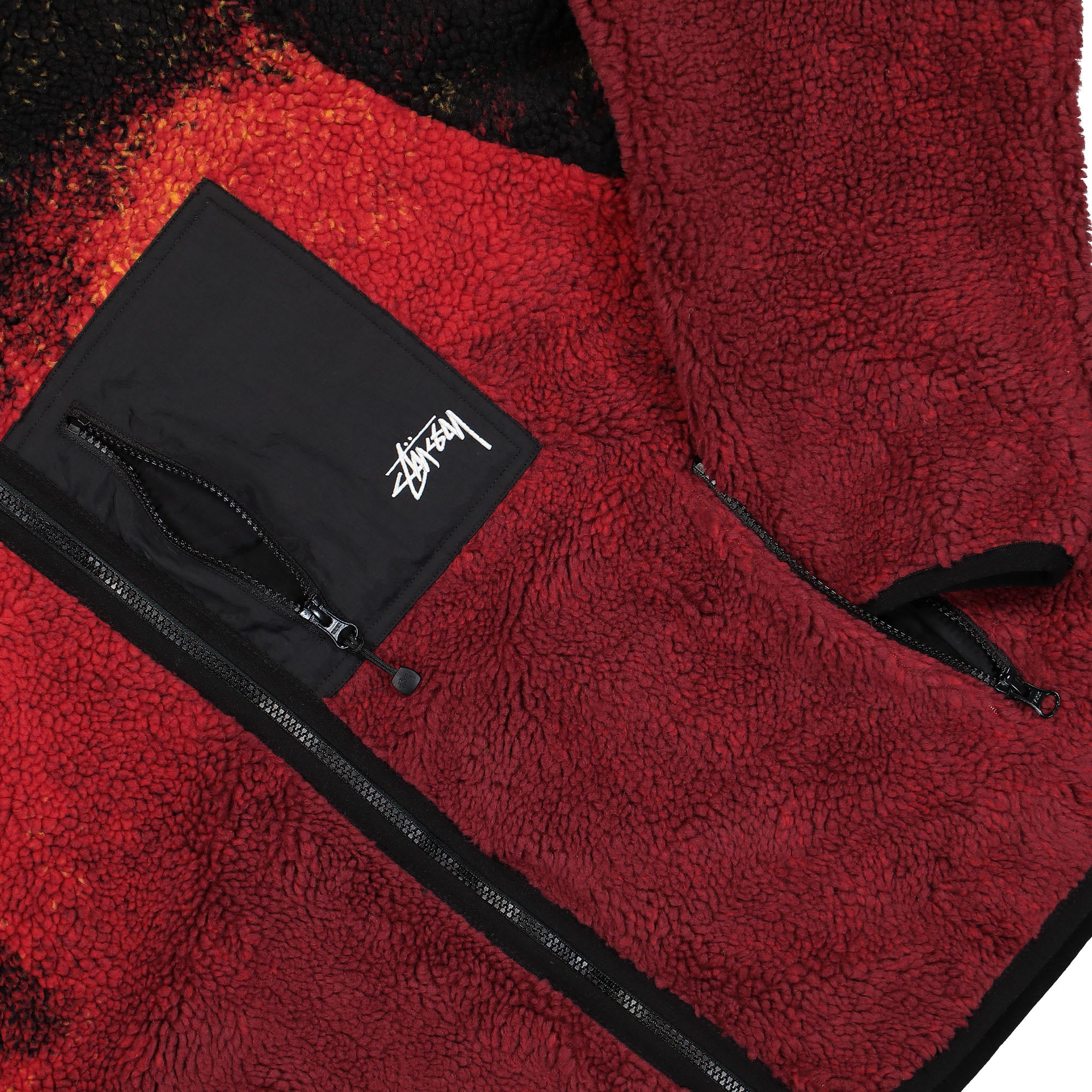 Stussy Sherpa Reversible Jacket Lava Jackets Detail view 2 | Overkill