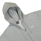 Stussy Stock Logo Zip Hood Grey Heather Hoodies Close-up | Overkill