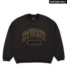 Stussy Varsity Oversized Crew Black Sweatshirts 118536 / 0001 | Overkill