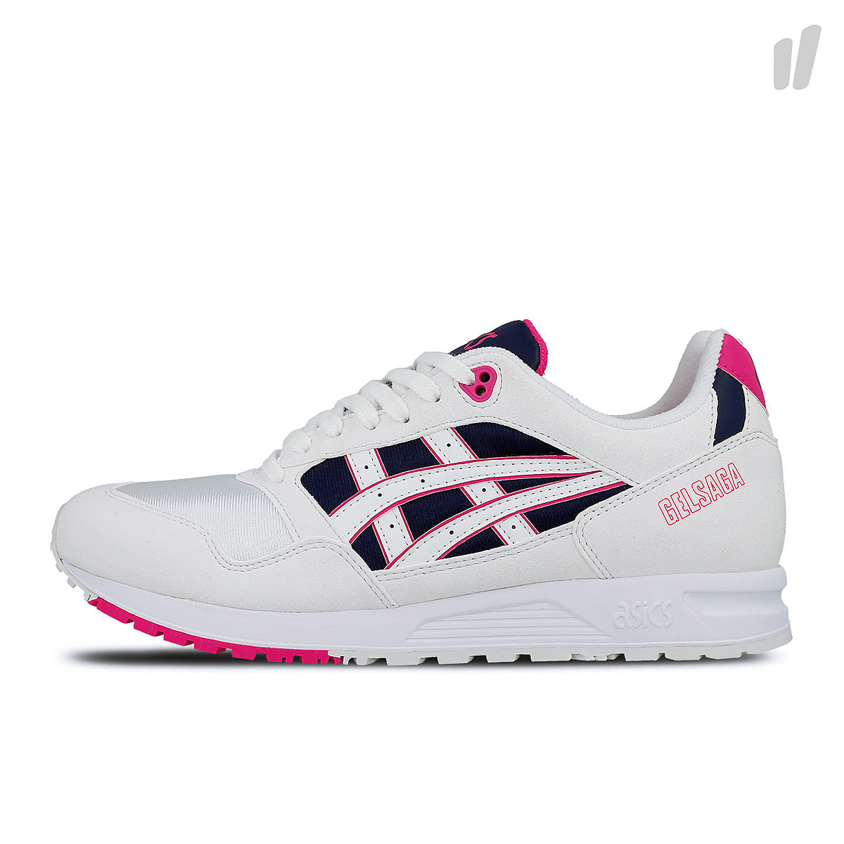 Asics gel saga White-Pink Glow Low Top Sneakers 1193A071-104 | Overkill