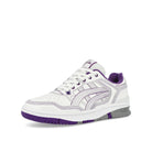 Asics EX89 White - Purple Grey Low Top Sneakers  Close Up | Overkill