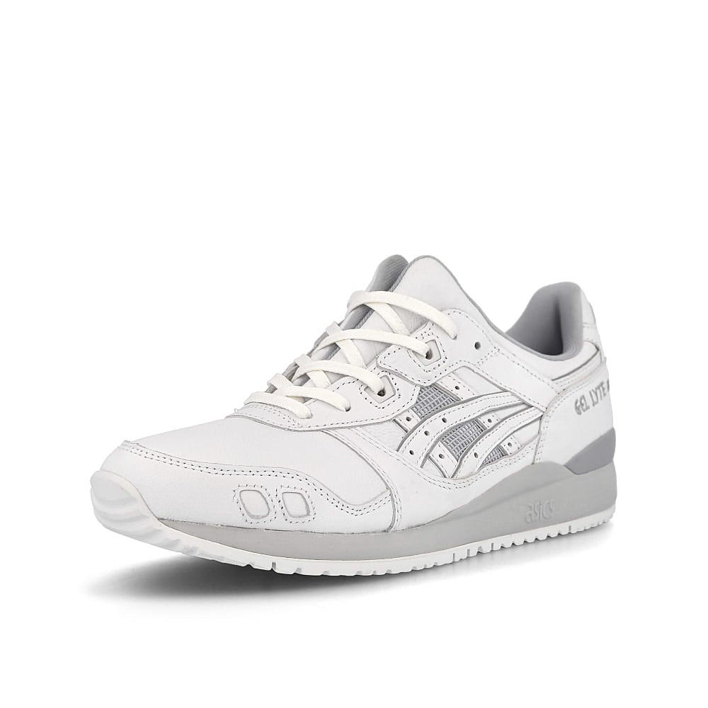 Asics gel lyte iii og White-White Low Top Sneakers  Close Up | Overkill