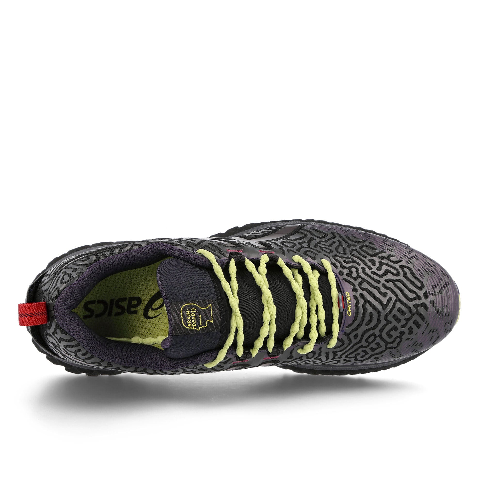 Asics Brain Dead x Asics Trabuco Max Black-Cinnabar Low Top Sneakers  Detailfoto | Overkill