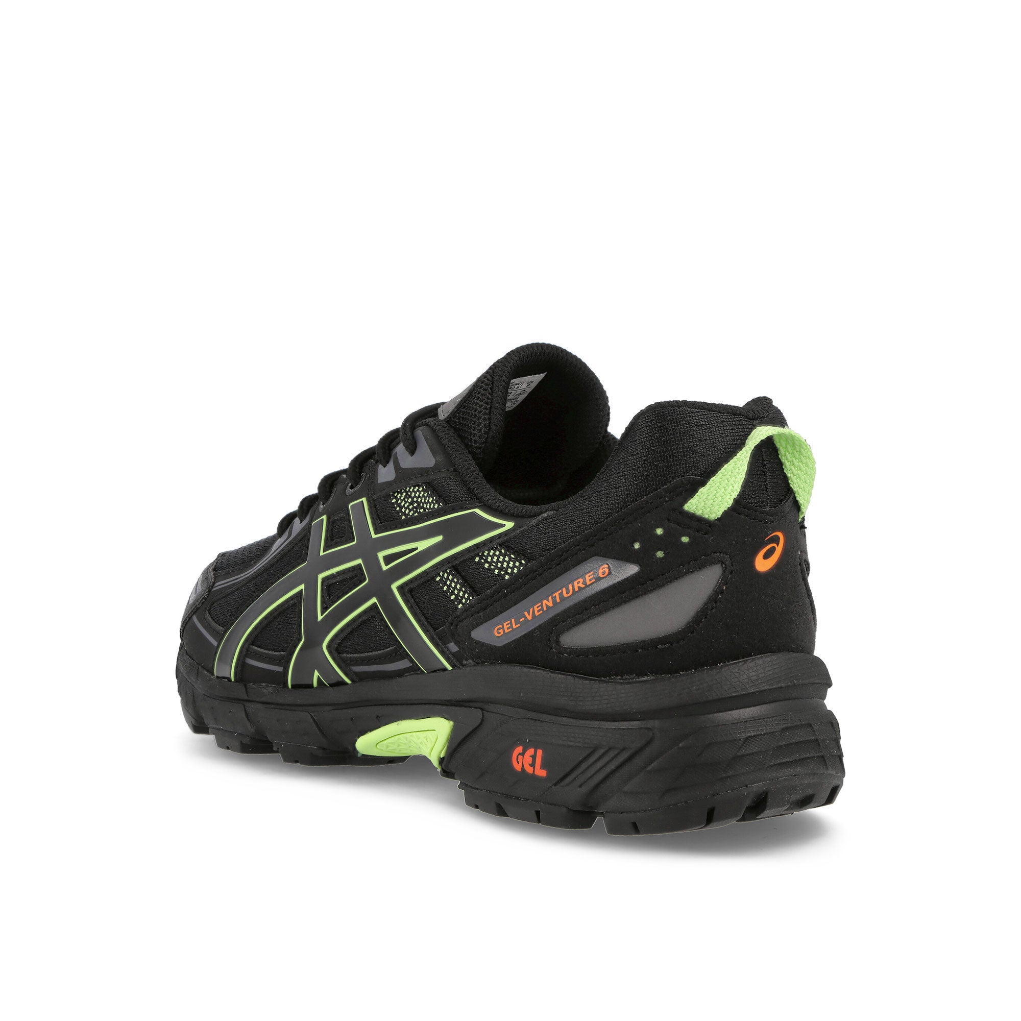 Asics Gel-Venture 6 Black-Lime Green Low Top Sneakers  Material | Overkill