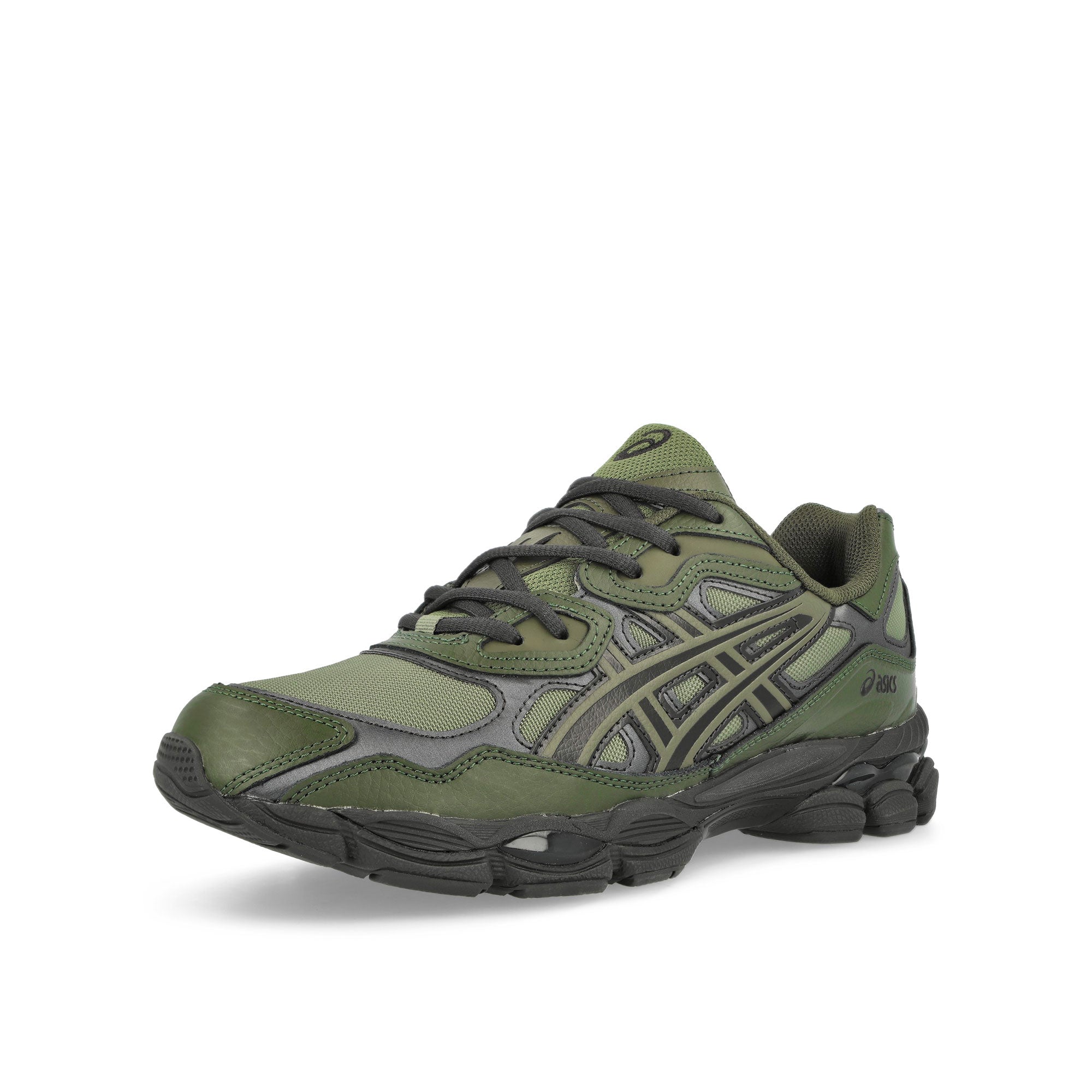 Asics Gel-NYC Moss / Forest Low Top Sneakers  Close Up | Overkill