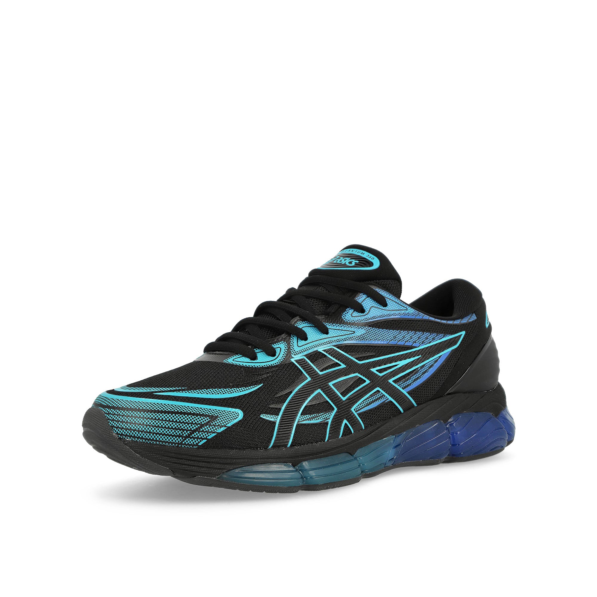 Asics Gel-Quantum 360 VIII Black / Aquarium Low Top Sneakers  Close Up | Overkill
