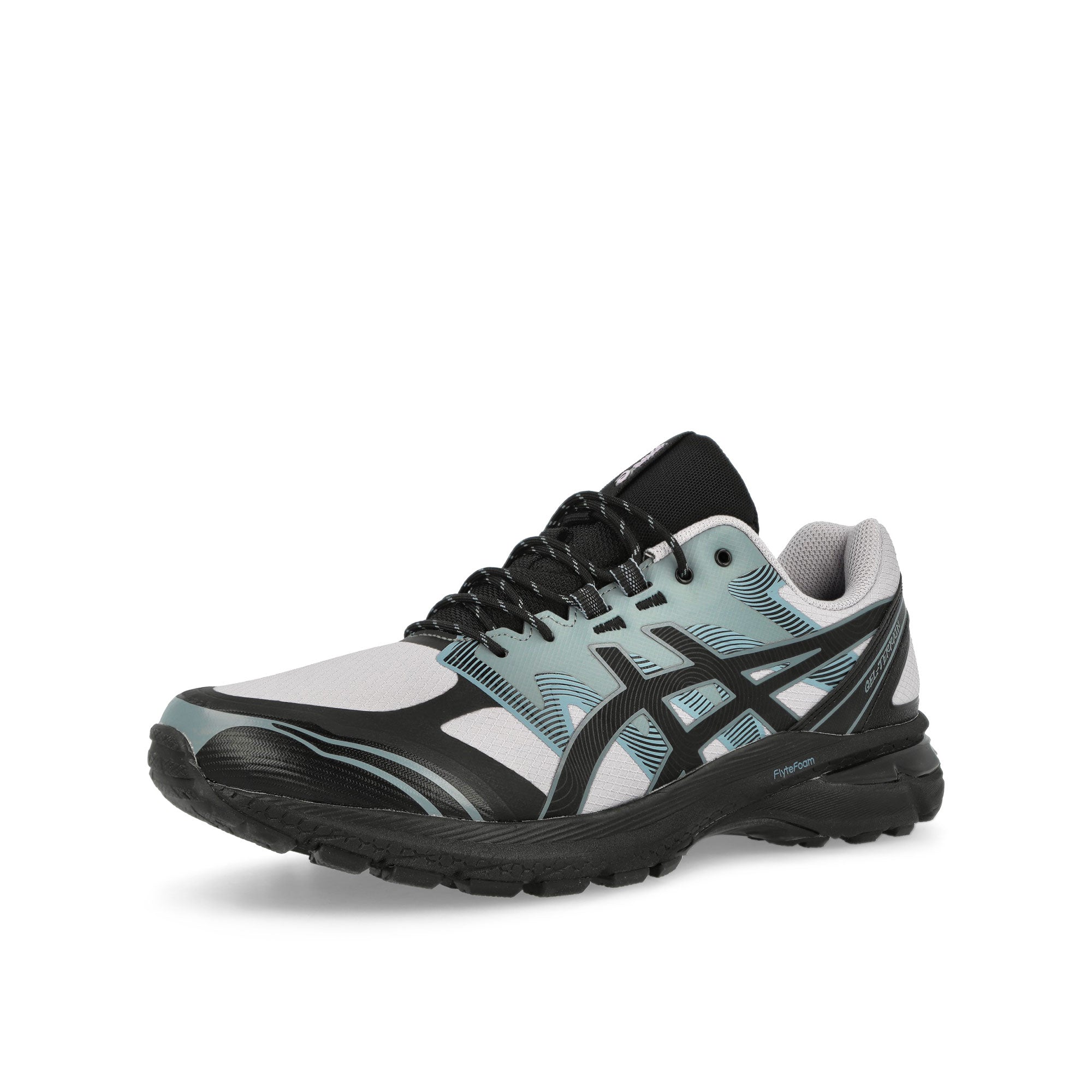 Asics Gel-Terrain Faded Ash Rock / Black Low Top Sneakers  Close Up | Overkill