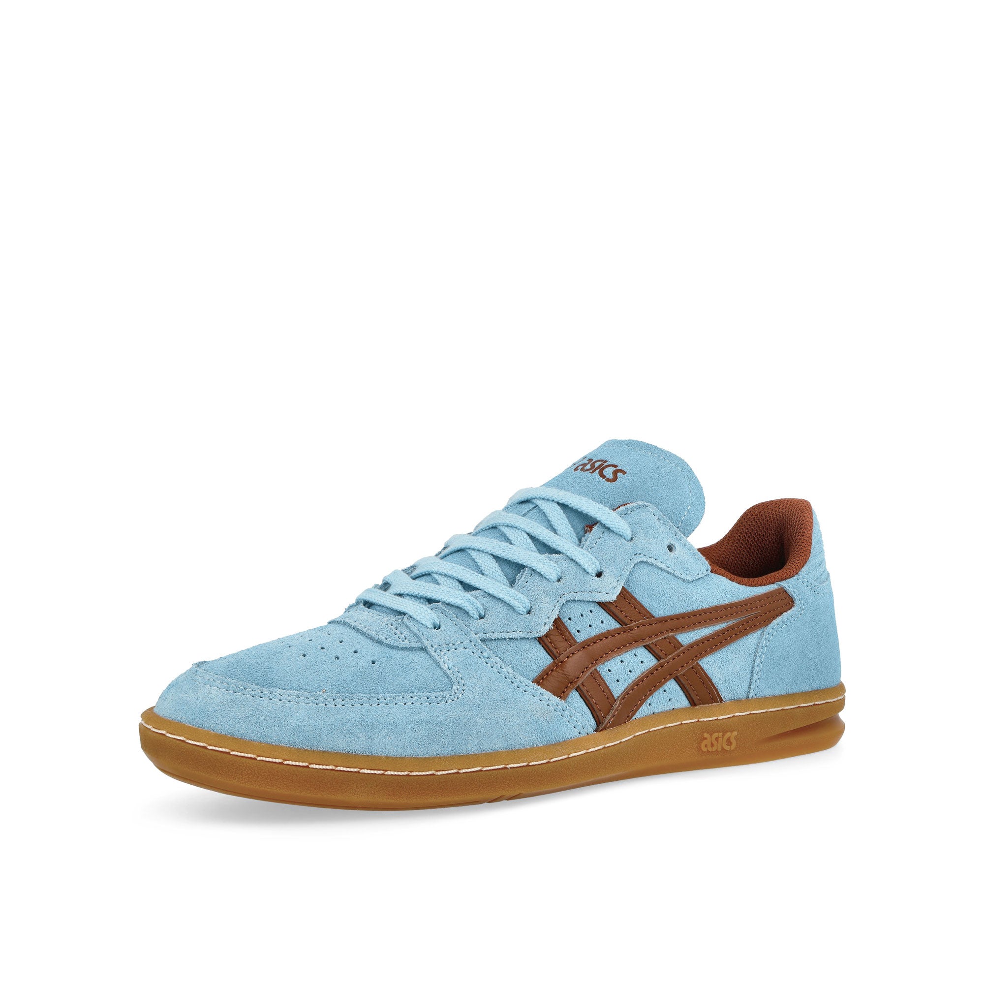 Asics Skyhand OG Chambray Blue / Tortoise Shell Low Top Sneakers  Close Up | Overkill