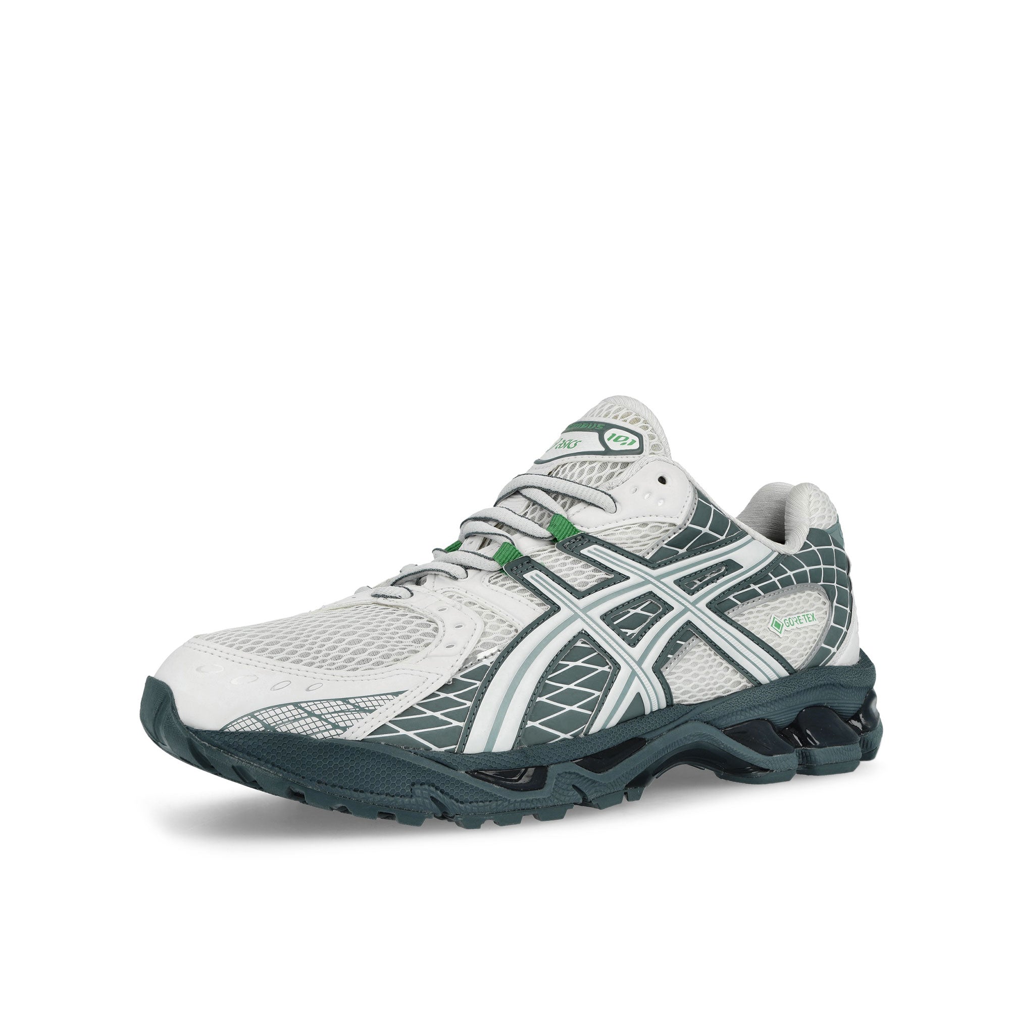 Asics Gel-Nimbus 10.1 GTX White / Fjord Grey Low Top Sneakers 1203A760-100 Close-up | Overkill