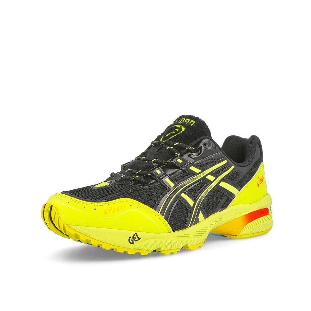 Asics IAB Studios x Asics Gel-1090 Black-Lime Zest Sneakers  Close Up | Overkill