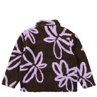 Obey Portions Sherpa Jacket Java Brown Multi Fleece Jackets Material | Overkill