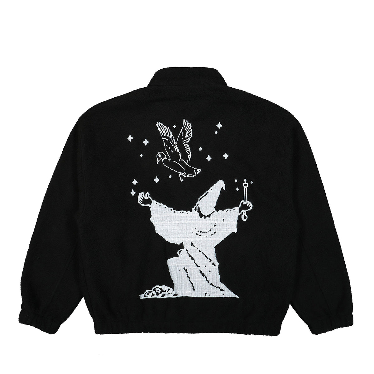 Obey Pulp Mock Neck Pullover Black Sweatshirts Material | Overkill