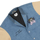 Obey Care Denim Varsity Jacket Light Indigo Multi Bomber & Varsity Jackets Material | Overkill