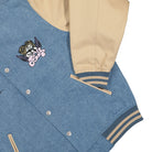 Obey Care Denim Varsity Jacket Light Indigo Multi Bomber & Varsity Jackets Detailfoto | Overkill