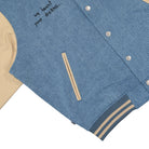 Obey Care Denim Varsity Jacket Light Indigo Multi Bomber & Varsity Jackets Detail view 1 | Overkill
