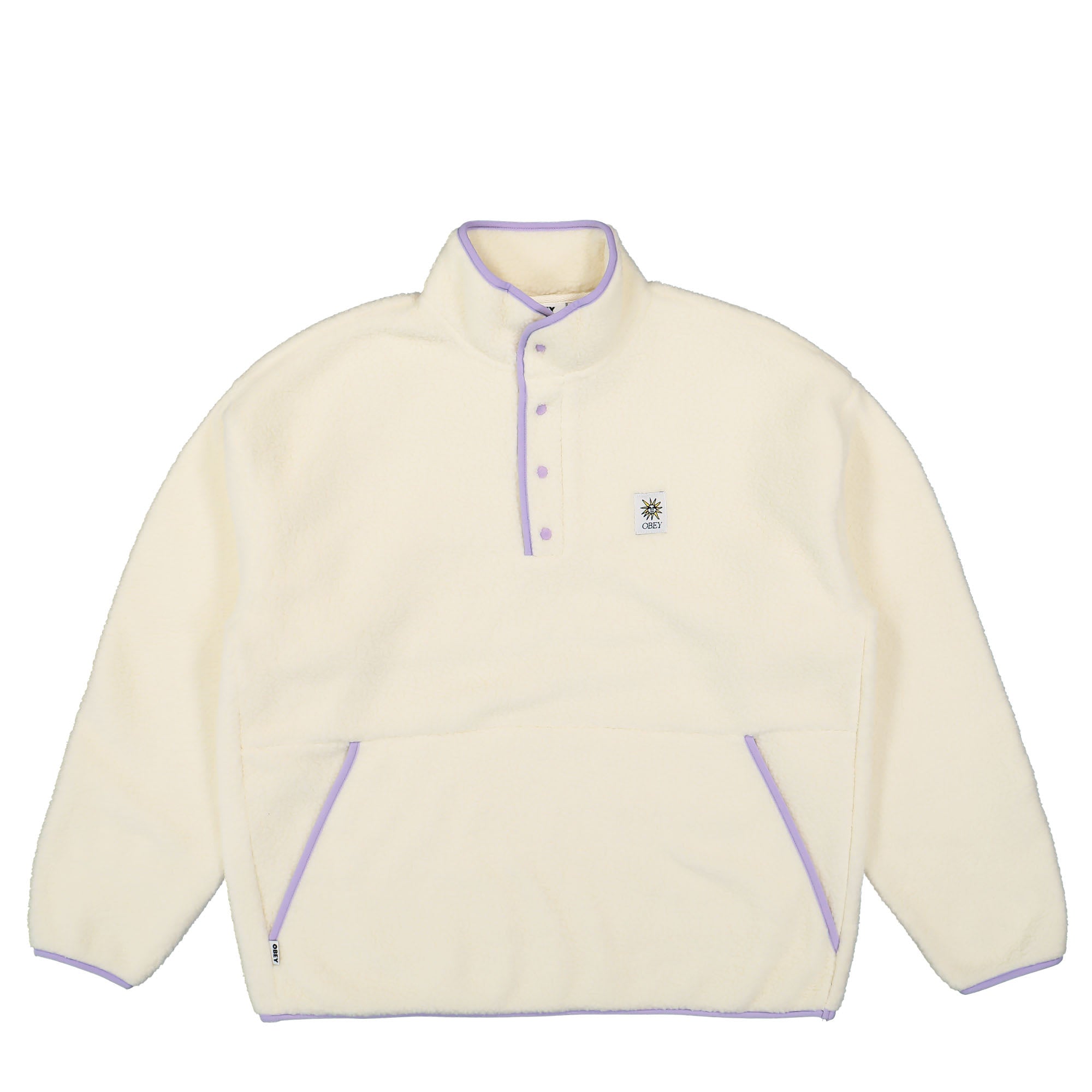 Obey Rays Mockneck Unbleached Sweatshirts 121800538 / Unbleached | Overkill