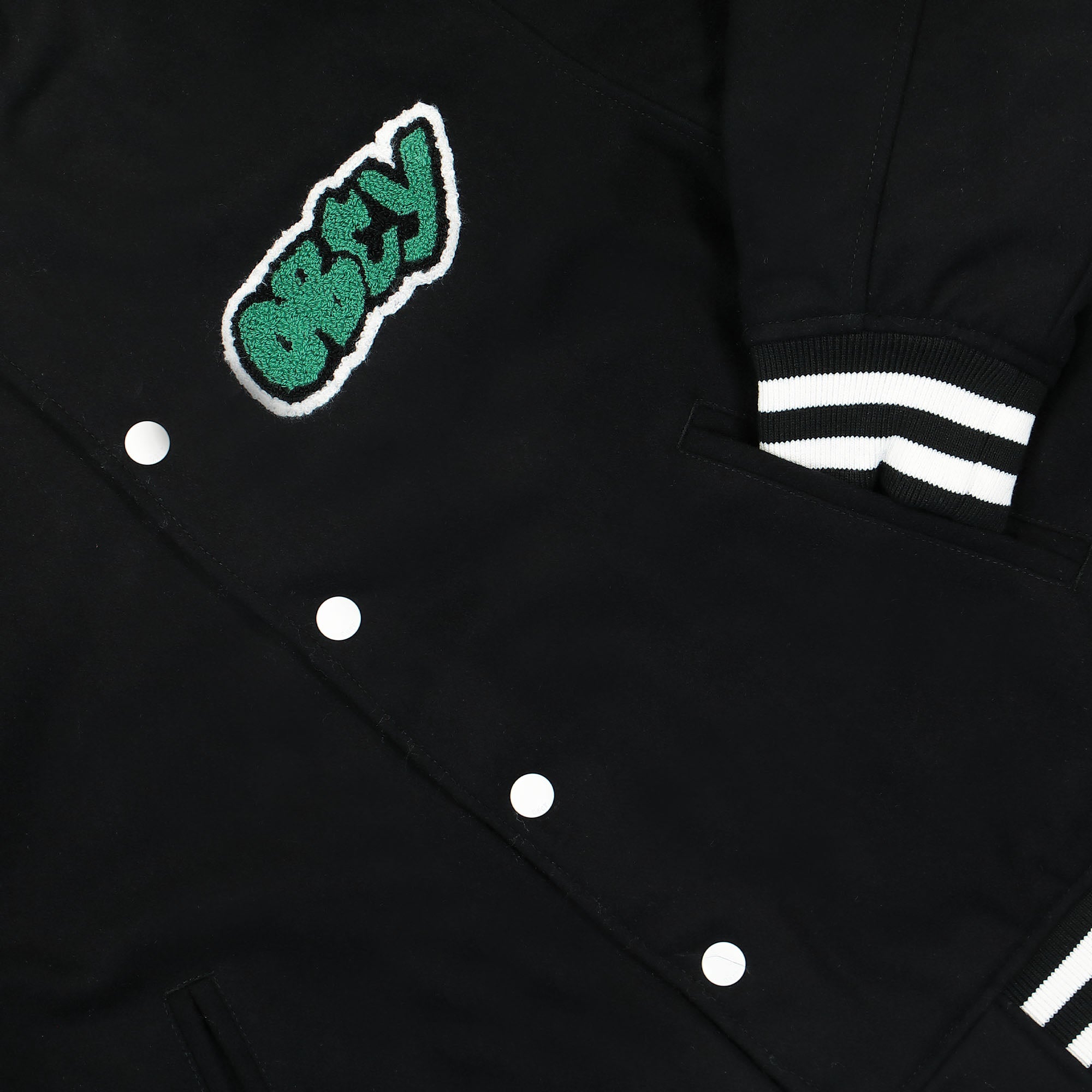Obey Roll Call Varsity Jacket 121800552 / Black | OVERKILL