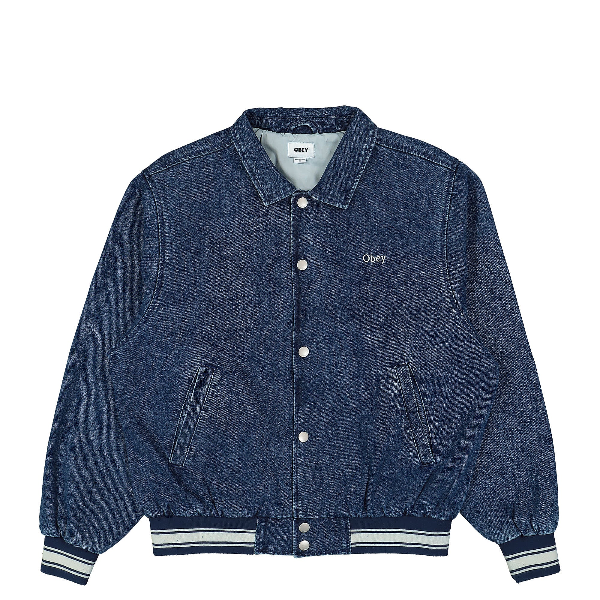 Obey Rose Blouson Jacket Stone Wash Indigo Bomber & Varsity Jackets 121800560-STN | Overkill