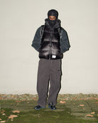 Obey Wiltern Zip Up Hood Faded Black Jackets Close-up | Overkill