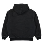 Obey Wiltern Zip Up Hood Faded Black Jackets Material | Overkill