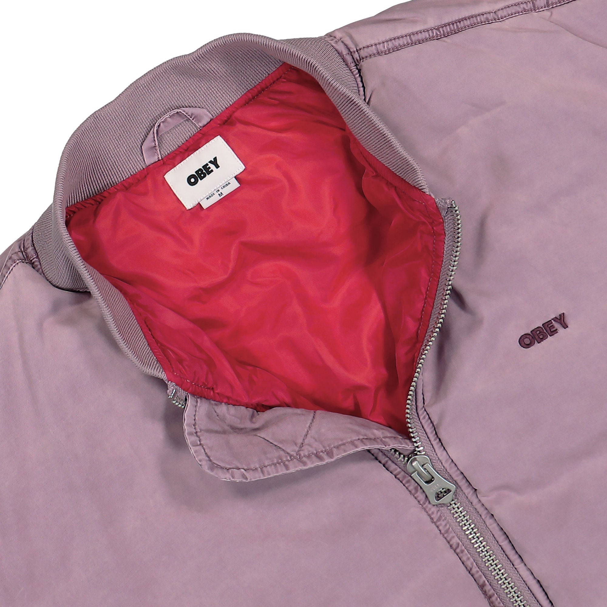 Obey Flight Bomber Potent Purple Bomber & Varsity Jackets Close-up | Overkill