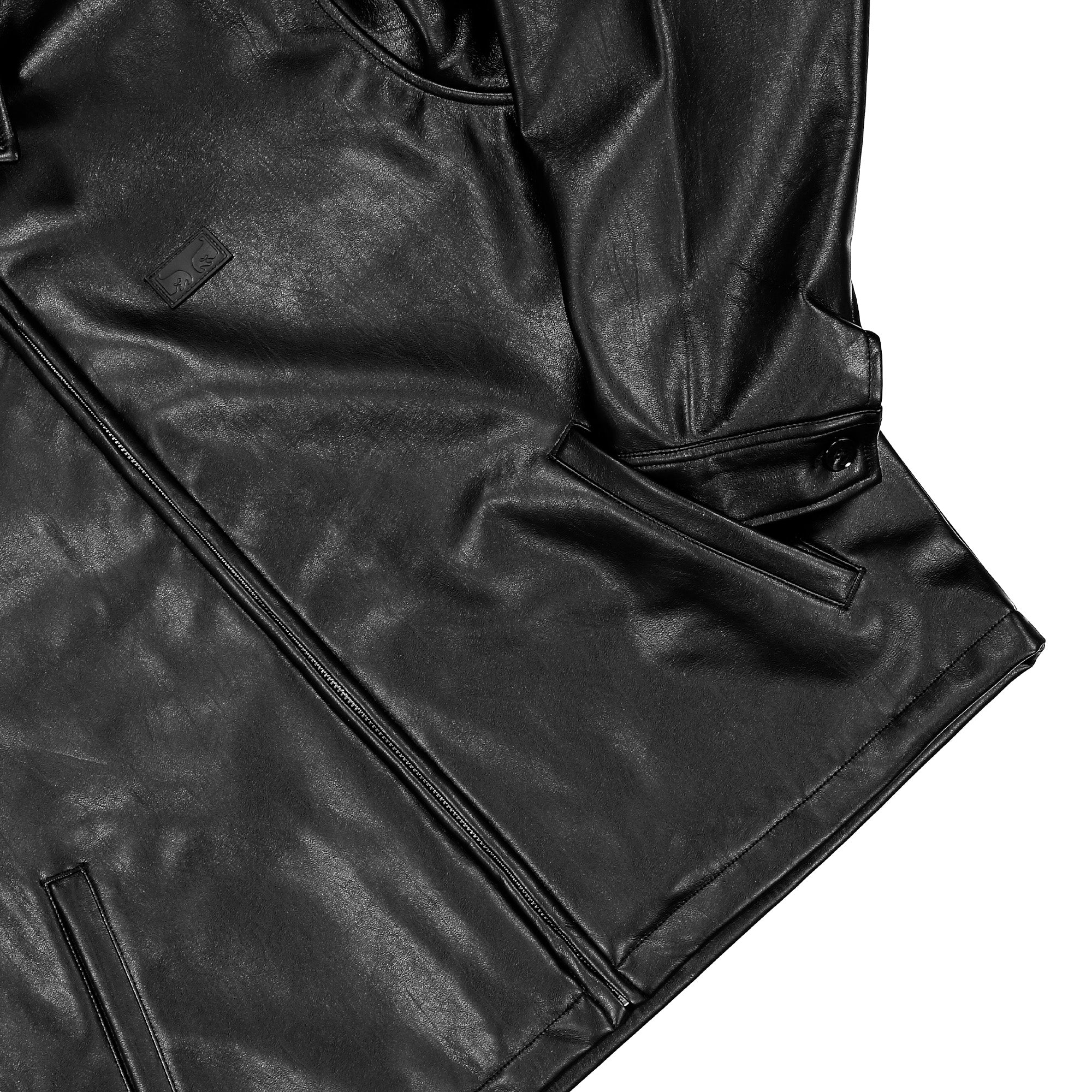 Obey Workman PU Jacket Black Jacket 121800631-BLK Detail View 1 | Overkill
