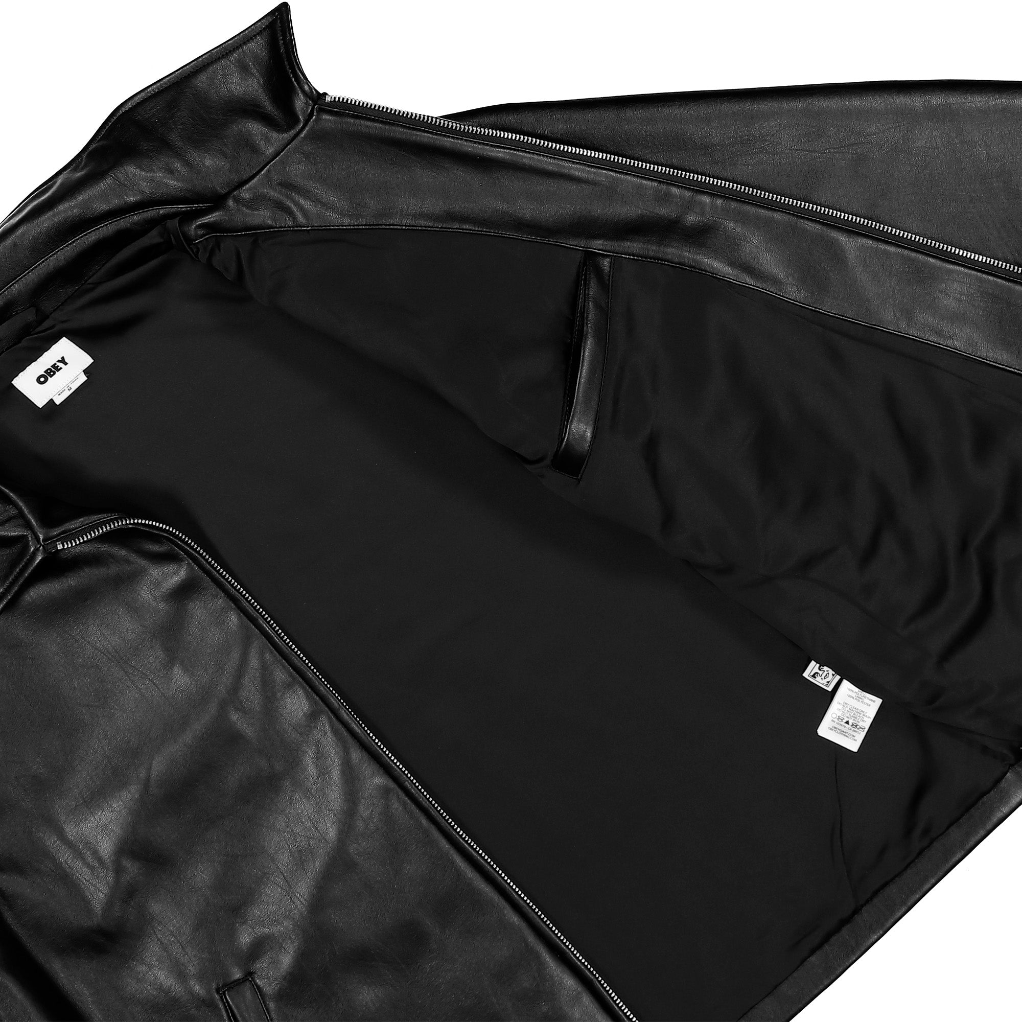Obey Workman PU Jacket Black Jacket 121800631-BLK Detail View 2 | Overkill
