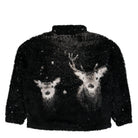 Obey Deer Sherpa Jacket Black Multi Jacket 121800636-BLKM Close-up | Overkill

