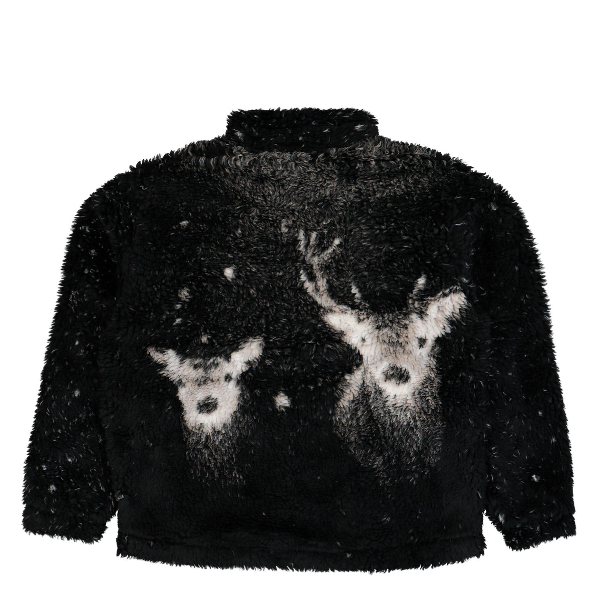 Obey Deer Sherpa Jacket Black Multi Jacket 121800636-BLKM Close-up | Overkill
